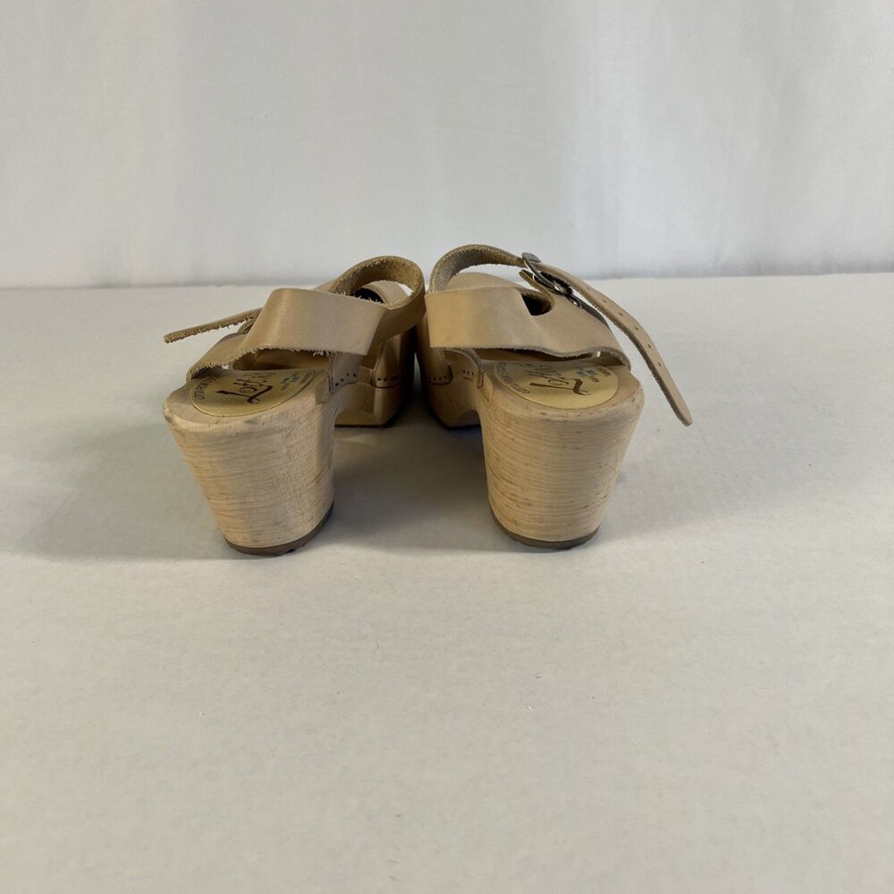Lotta From Stockholm Women's High Heel Clogs Tan, Size 38 (US 7.5) - Picture 6 of 7